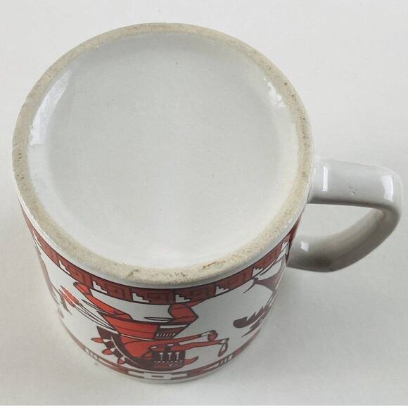 Native American Kachina Chief Bird Bull Coffee Mug Cup Tribal Aboriginal Art Red - Picture 8 of 9